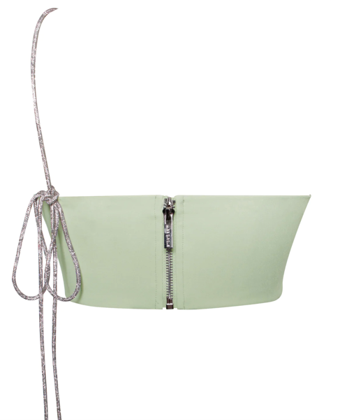 Miss Circle Uriel Mint Crop Top with Crystal Strap