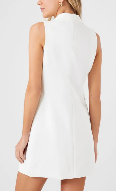 Forever 21 - White Sleeveless Blazer Casual Mini Dress