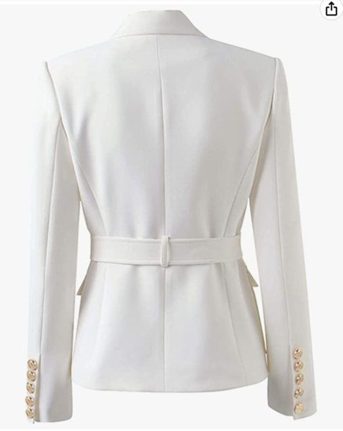 Alloaone - White Classic Style Blazer